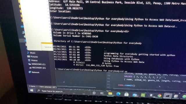 Creating an sql database using python and sqlite3