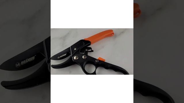 Секатор садовый с храповым механизмом,противоскользящая ручка "MAXIMUM" 1211-03 оптом на hozmsk.ru