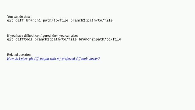 How to compare files from two different branches смотреть онлайн