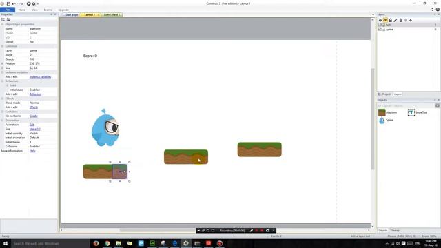 Construct 2 - how to make text stay on screen смотреть онлайн