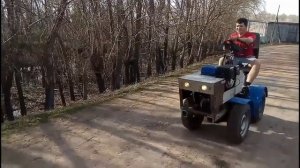 Минитрактор-переломка 4х4 самодельный