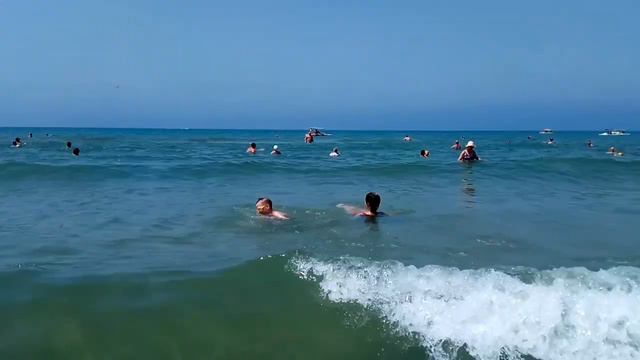 Море Анапы 21 июня, Джемете, +21. Ласковые волны Черного моря