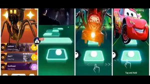 Tiles Hop Vs Choo Choo Charles vs Oddbods vs Bus Eater vs Lightning McQueen | Tiles Hop EDM Rush