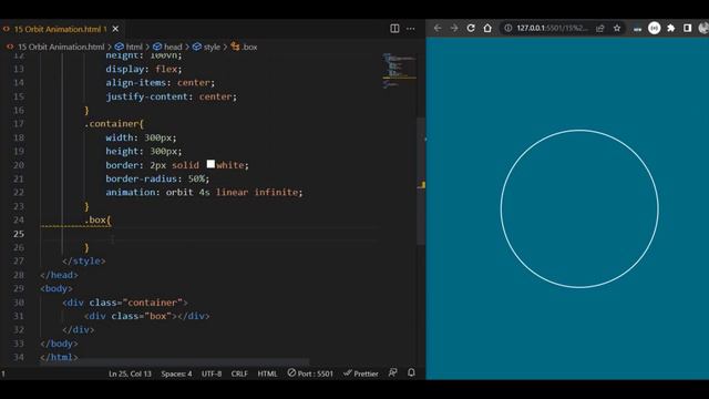 Orbit Animation In 100 Seconds 💥 | Using CSS