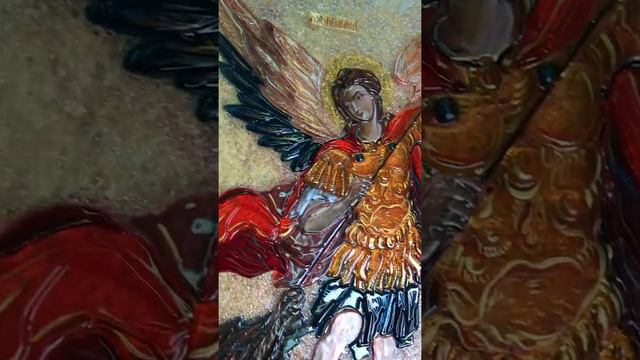 Архангел Михаил — Ручная работа, витражное стекло. Студия художественного стекла DECUS. смотреть онлайн