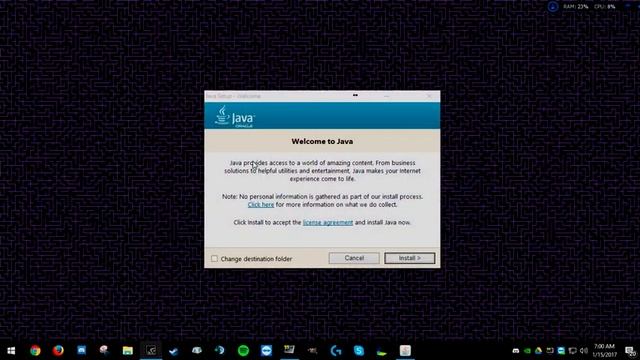 Installing Java Runtime Environment смотреть онлайн