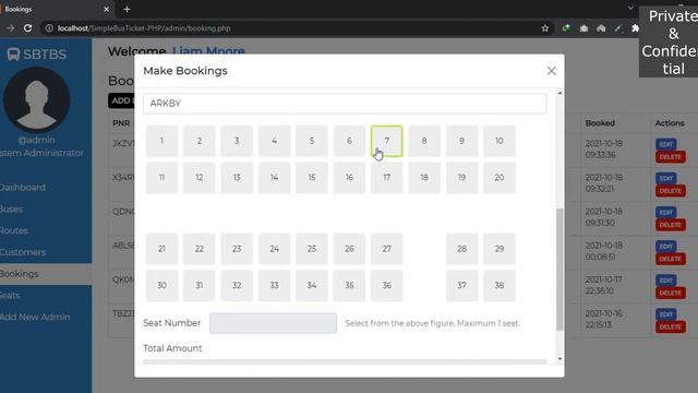Bus Ticket Booking System Full PHP Project with Source Code