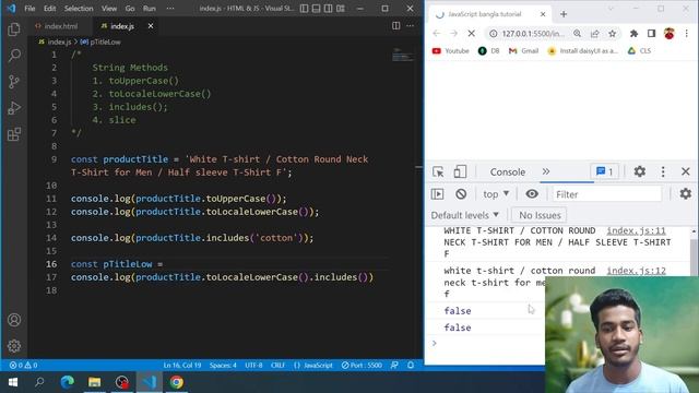 37. JavaScript Bangla tutorial full course | JavaScript string methods | Developer Delowar