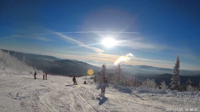 Первые спуски в Шерегеше Декабрь 2021 смотреть онлайн