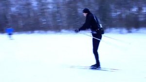 Школа Олимпийцев: Тренировка на лыжах классическим ходом.