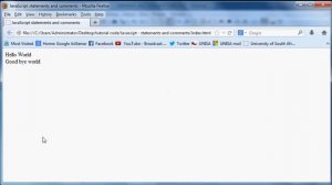 Javascript beginner tutorial 2 - statements and comments