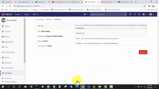 Gitlab | How to add ssh key on gitlab and github
