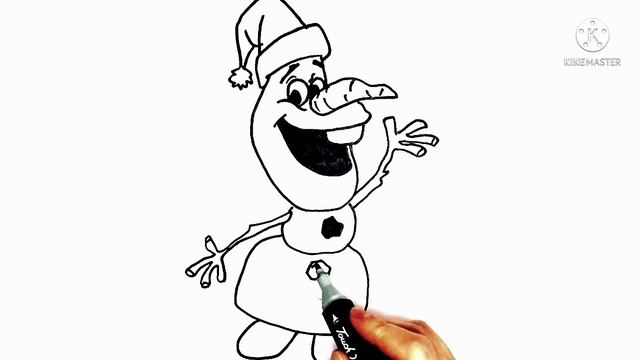 Как нарисовать олафа /How to draw olaf from a cold heart смотреть онлайн