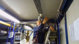 На газовой котельной.Оборудование в работе.