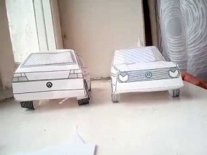 Модель фольксвагена из бумаги продолжение#8