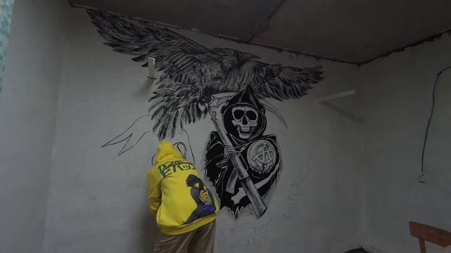 Рисунок в гараже