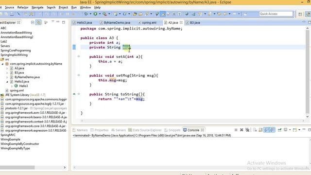 Spring IOC- AutoWiring ByName смотреть онлайн