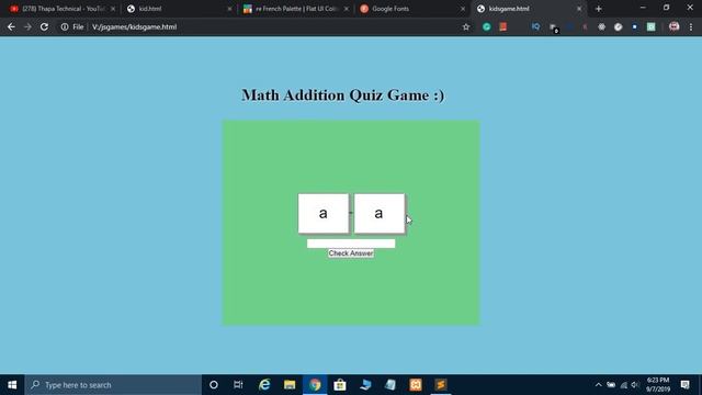 How to Create Math Quiz Game using JavaScript - Guide to Beginners