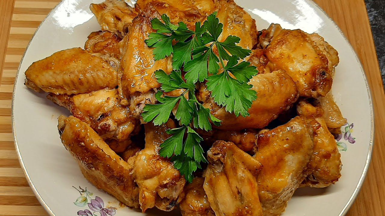 Крылышки маринованные в духовке смотреть онлайн