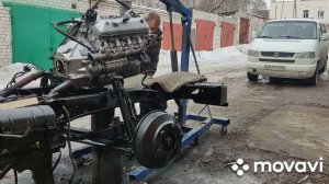 ремонт газ 53. установка двигателя и кабины.