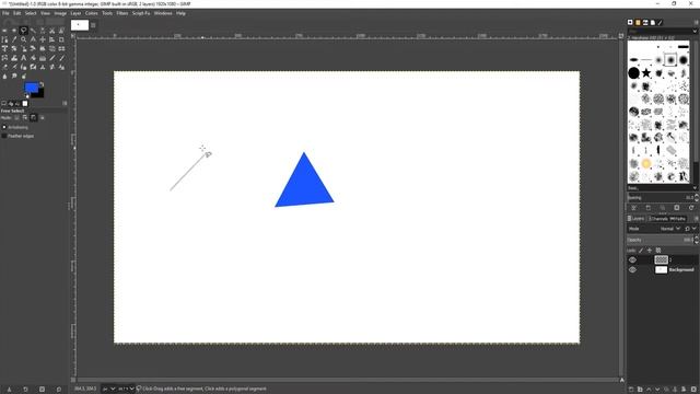 How To Create Triangles In Gimp 2.10 Tutorial | Gimp Basics For Beginners
