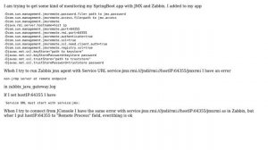 SpringBoot, JConsole and Zabbix