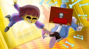 Играю за Санса против Чары на разных уровнях сложности! Bonetale