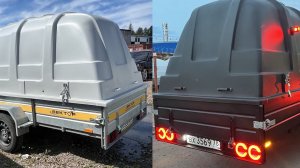 Тюнинг б/у прицепа LAV. Покраска раптором + шикарная оптика!