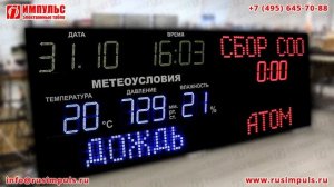 Промышленное электронное табло | Электронные табло Импульс | РусИмпульс