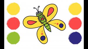 Как нарисовать БАБОЧКУ / Раскраска БАБОЧКА / How to draw a butterfly / Краски раскраски
