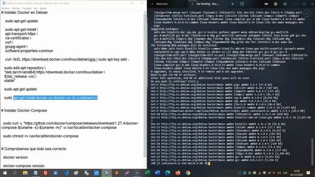 Instalar Docker y docker compose en Debian / Ubuntu смотреть онлайн