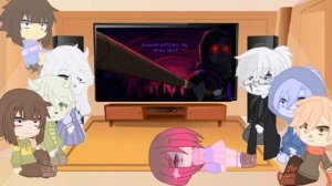 Glitchtale react to villain Sans squad opening