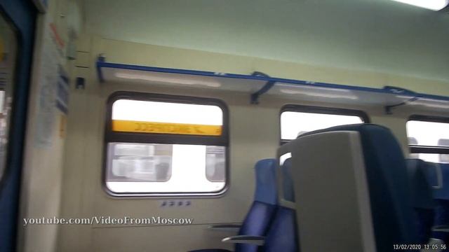 поездка на поезде РЭКС "Тимирязевская" - "Белорусский вокзал" // 13 февраля 2020 смотреть онлайн