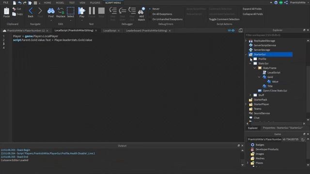 How to make a Stats Gui (Roblox Studio) смотреть онлайн
