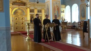 Поет хор Коневского Рождество-Богородицкого мужского монастыря. 11 июля 2022 года