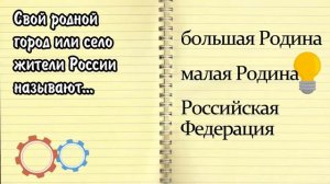 Окружающий мир 1 класс Родина