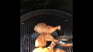 Курица на гриле Weber