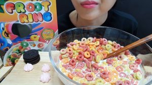 ASMR FROOT RING, OREO, MERINGUE COOKIES, 후르트링 오레오 먹방 (EATING SOUNDS) NO TALKING MUKBANG 咀嚼音 メレンゲクッキ