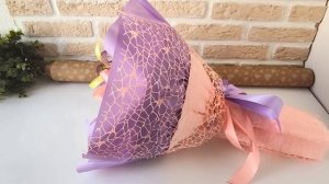 Букет из чая и кофе - Лаванда - Чайно-кофейный букет - Подарочный набор