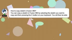 How to copy sketch in fusion 360?