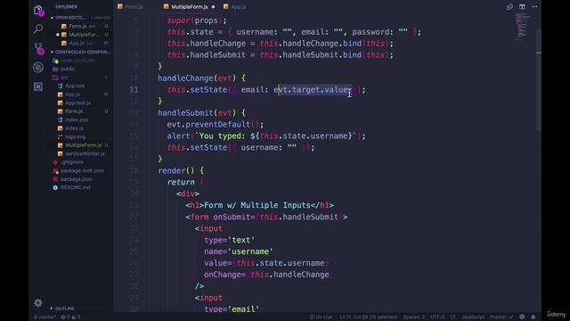 13 - Forms in React смотреть онлайн