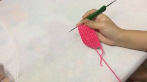 Super simple super big pink L shaped crochet part 3