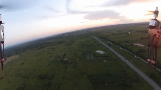 Пригород Хабаровска видео с борта квадрокоптера [Quadrocopter Night]