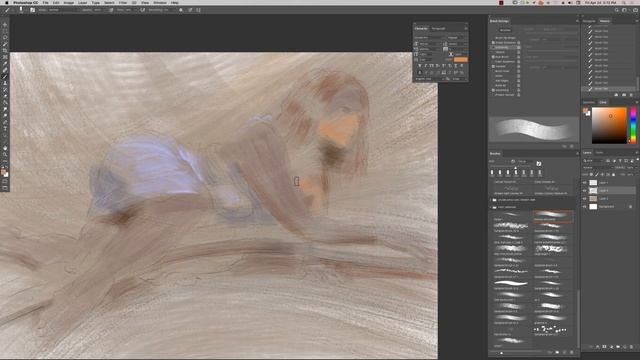 Oil Painting In Photoshop - Full Speed Up Process смотреть онлайн
