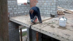 Резка плиты перекрытия 22 см