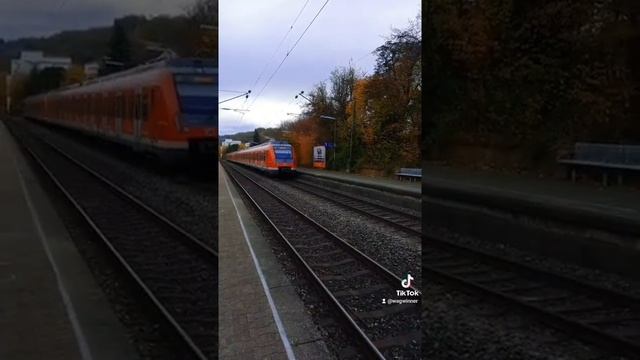 Поезд электричка в Германии направление Filderstadt Stuttgart S-Bahn 2 Deutschland