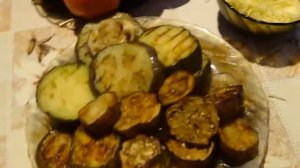 Запеканка с картофелем, баклажаном, помидором. Casserole with potatoes, eggplant, tomatoes.