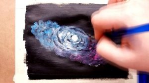 Как нарисовать КОСМОС, ГАЛАКТИКУ, ВСЕЛЕННУЮ акрилом | Урок рисования для начинающих