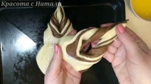 ЧУДО - ПИРОГ из двухцветного теста. Пирог ИЗ ДРОЖЖЕВОГО ТЕСТА.