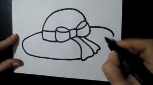 Как нарисовать шляпу    -  Como dibujar un sombrero   -    How to draw a hat